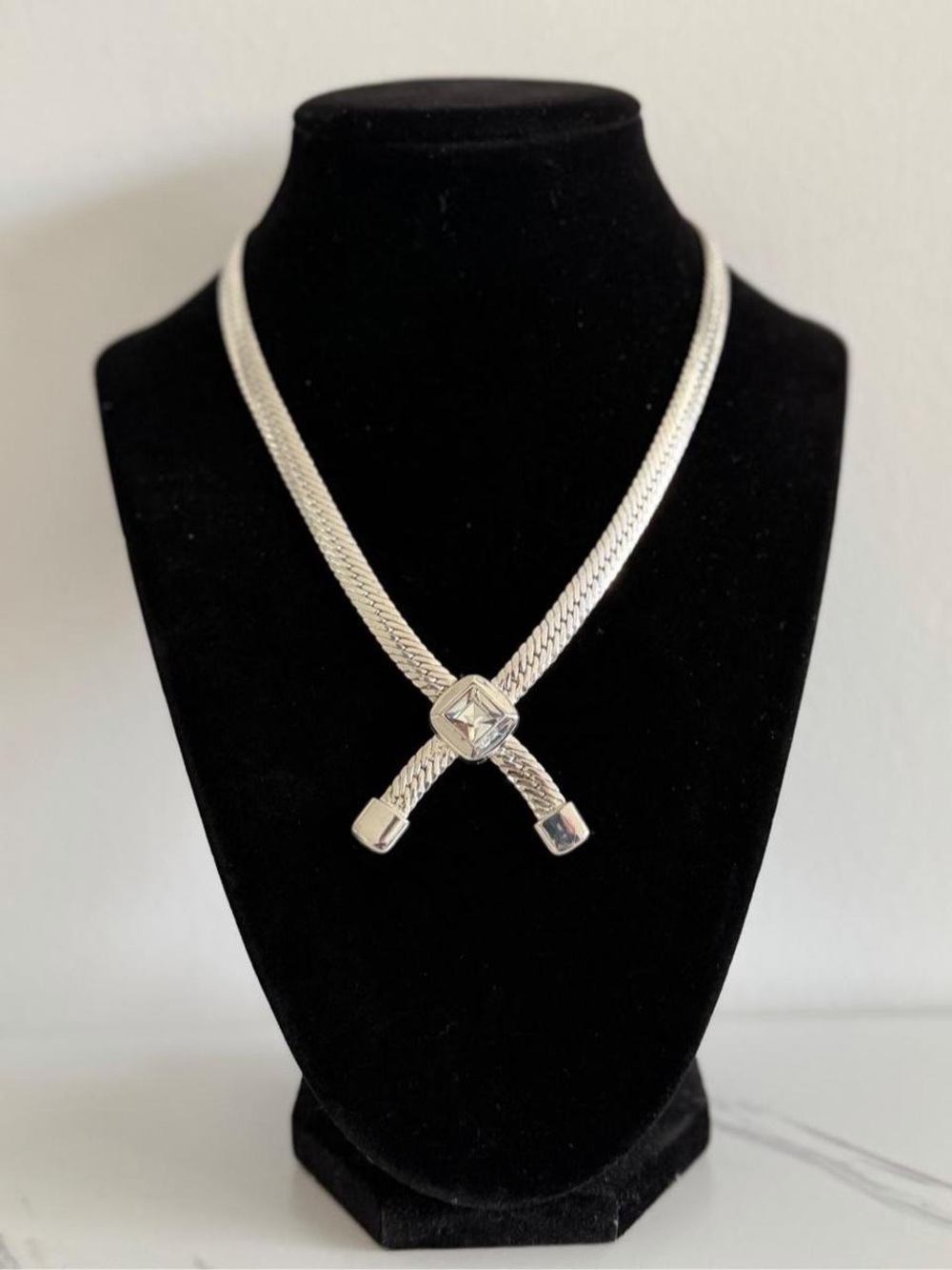 Silver Herringbone Necklace - Women Jewelry